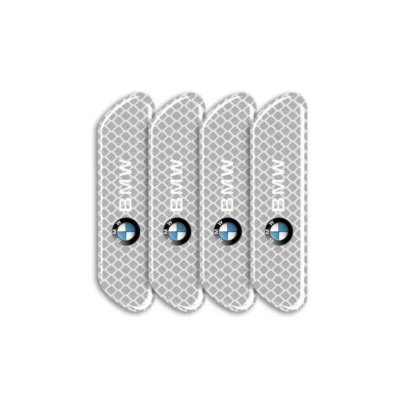 CAI1 2025 New For BMW Car 4PCS Car Reflective Strips Warning Stickers Car Styling For BMW M E46 E90 E60 F10 F30 F20 E39 E36 X5 E70 F2