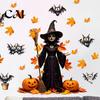 Self Adhesive Halloween Window Clings 2PCS Wall Stickers, Cartoon Ghost And Pumpkin Pattern Decals, Removable PVC Art for Living Room