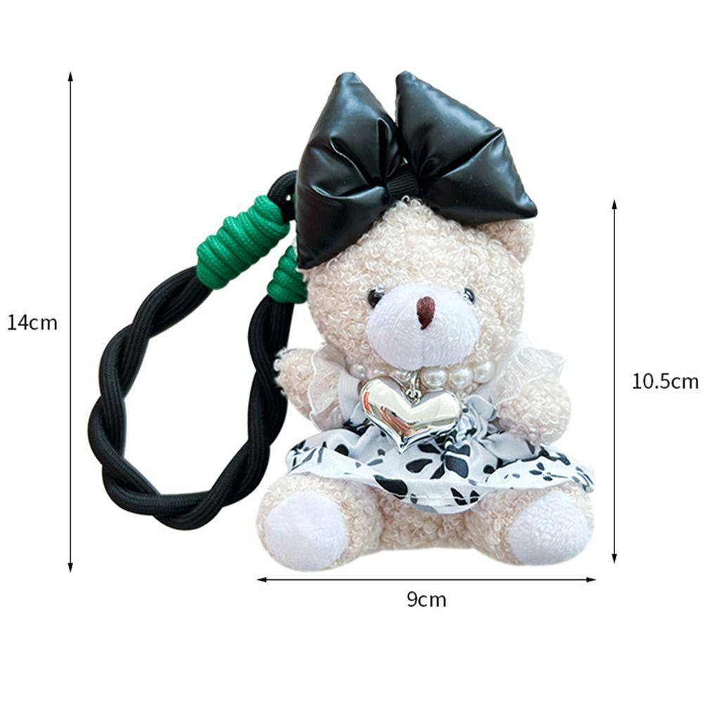 Цветочное платье плюшевый медведь брелок милый автомобильный брелок модная мягкая кукла кулон подарок