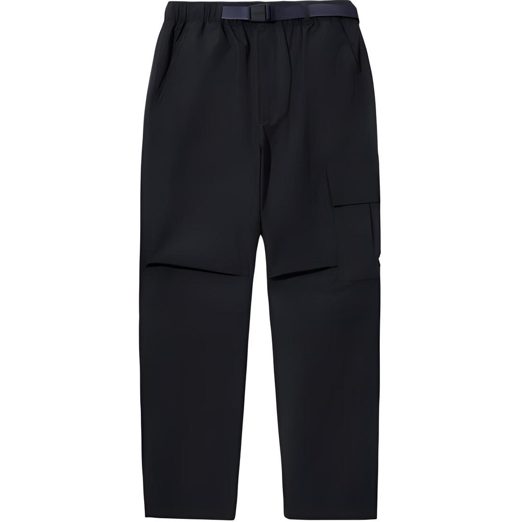 Li Ning Solid Color Mid Waist Comfortable Breathable Straight Leg Casual Pants Men Bottoms Black AYKU955-1