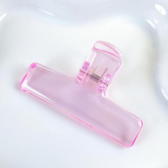 2Pcs Clear Acrylic Binder Clips with Strong Grip Colorful Paper Clips for Office School Home Reusable Binder Clips for Organizing
