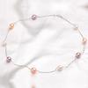 HENGSHENG 45cm AAAA Natural Freshwater Pearl Chains Necklaces For Women Fashion S925 Silver White Pink Purple Real Pearl Jewelry