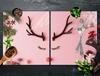 Glass protective plate for the stove 2x45x52 Deer