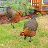 Реалистичные статуи курицы, акриловые колья в виде петухов, животных, декор скульптур, куриные украшения, художественный декор для двора, патио на заднем дворе, 2 шт.
