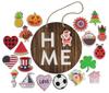 Welcome Sign Front Door Decorations Hanging Rustic Wood Seasonal Holiday Ornaments Housewarming GiftWall Hanging 10" Inches