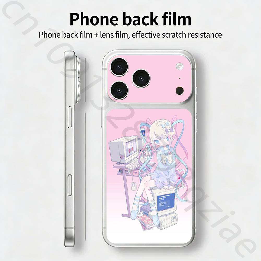 Винтажное Кружево Для iPhone 17 pro Max /17 pro Полное Покрытие Наклейка Пленка-Обертка 3D Цветная Задняя Защитная Наклейка