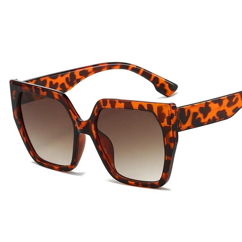 Трендовые зеркальные квадратные солнцезащитные очки женские мужские градиентные классические с большой оправой дизайнерского бренда очки женские мужские