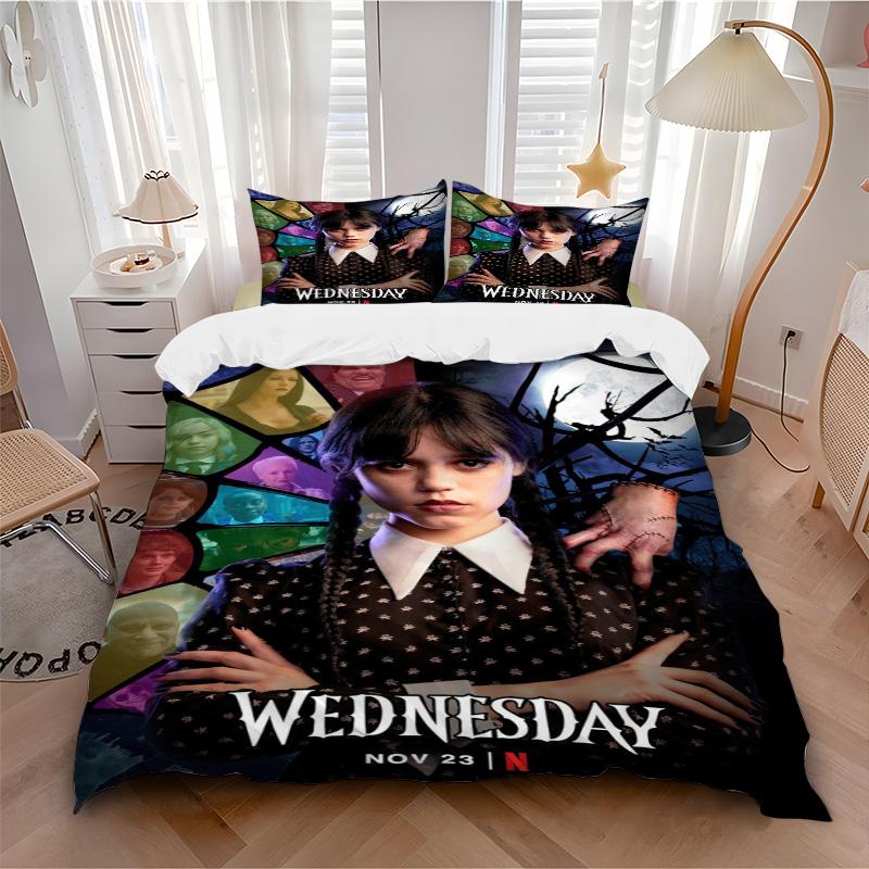 Wednesday Addams Movie Poster Print 3Pcs Bedding Setduvet Cover With 2 Bedropillowcase Home Birthday Gift