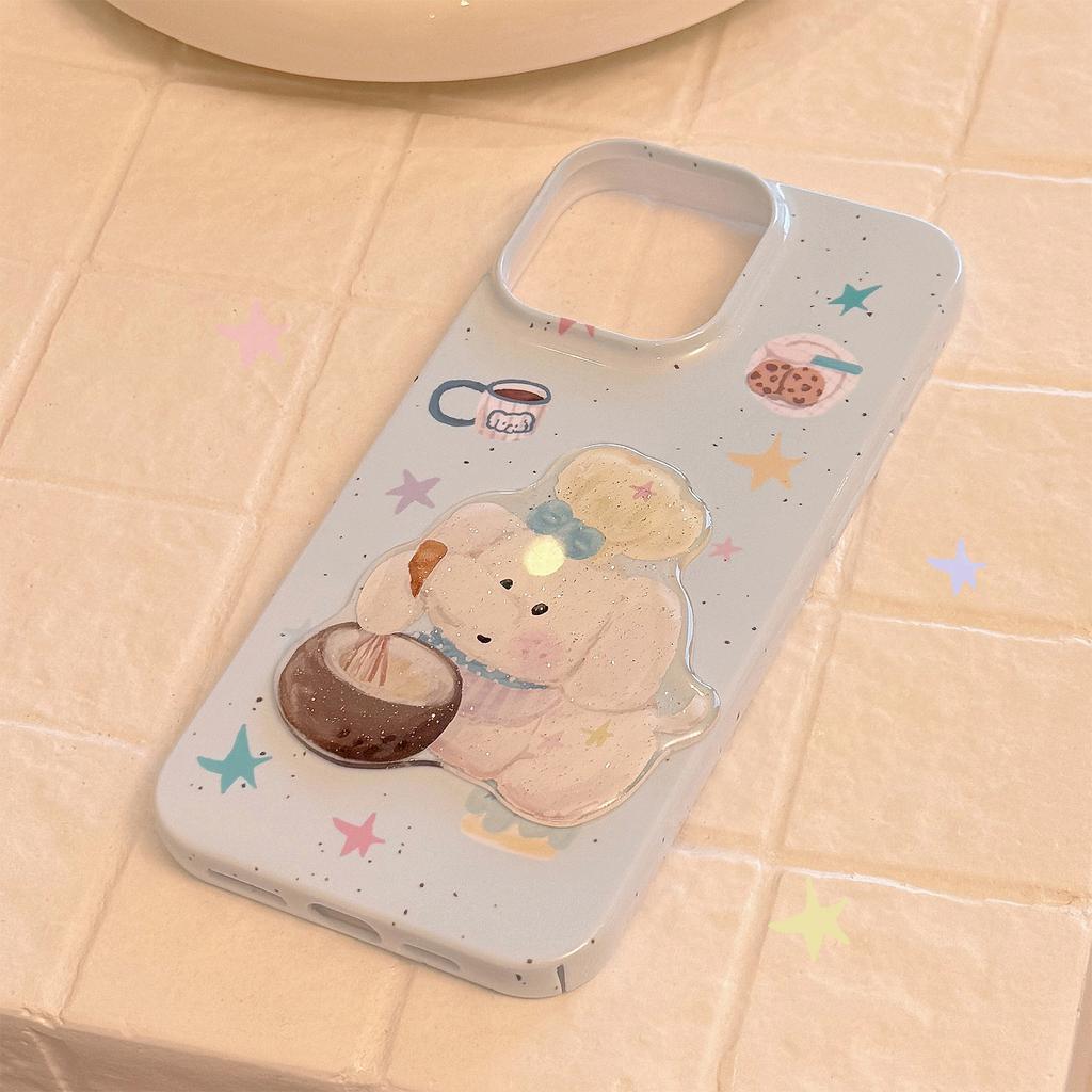 Chef Elephant for 16 for Apple Phone Case for IPhone15ProMax Cute 11 Film Glitter 13 Three-dimensional