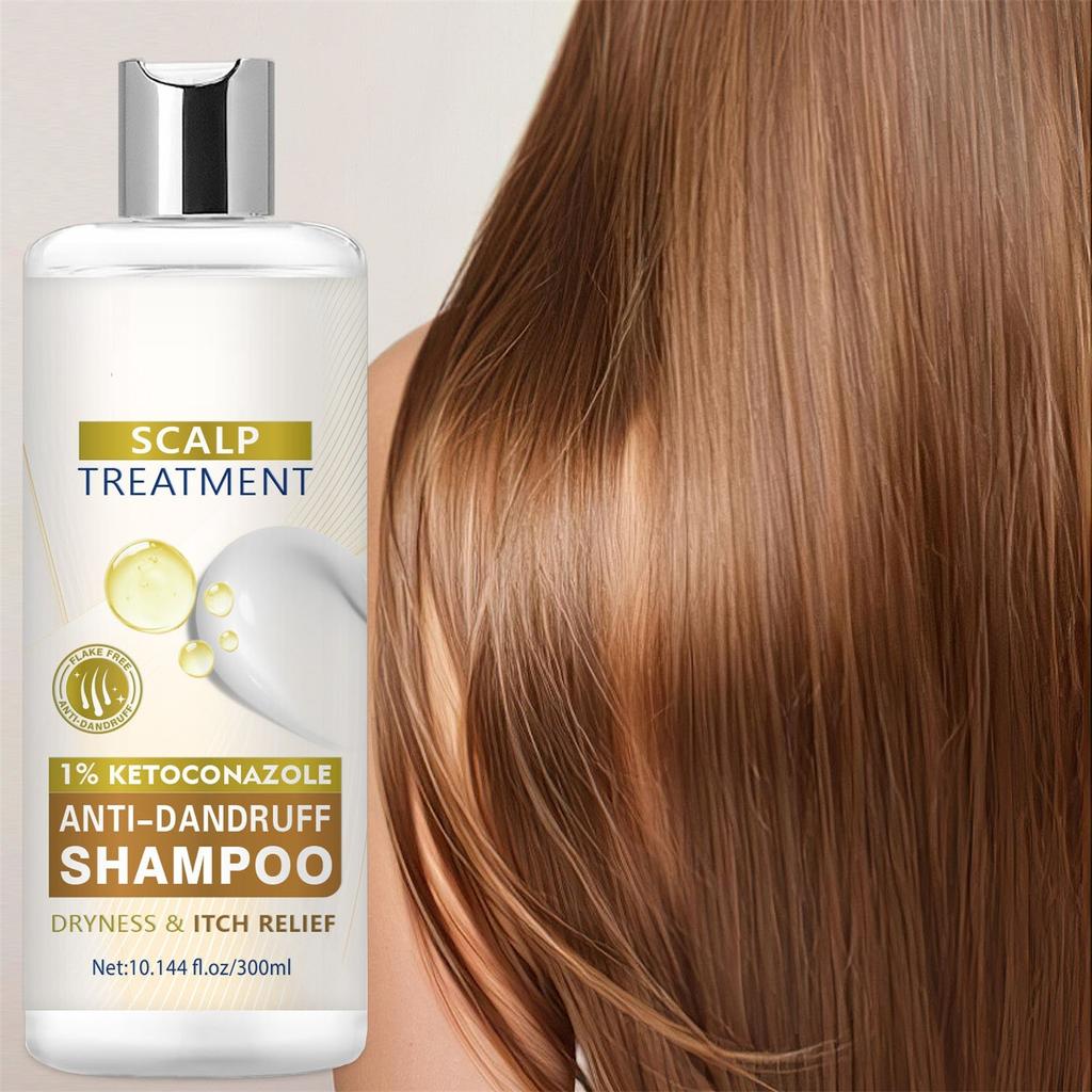 Refreshing Oil Control Shampoo, Soothing Scalp Deep Clean Moisturizing Shampoo 300ml