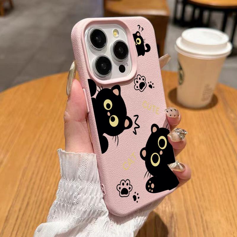 Смешной Кот Животное Кожа Силикон Ударопрочный Чехол для Телефона Для Iphone 17 Air 16 15 14 13 12 11 Pro Max 16e Iphone17 Мягкая Задняя Крышка