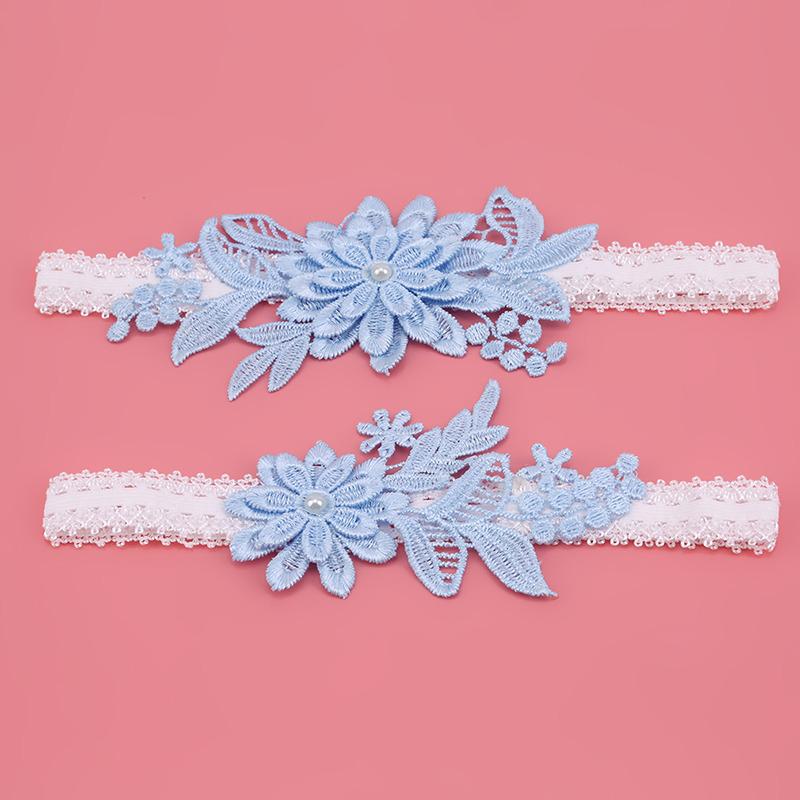 1 Pair Womens Sexy Elastic Garters Girls Cosplay Lace Floral Thigh Ring Garter Bride Wedding Party Bridal Accessories