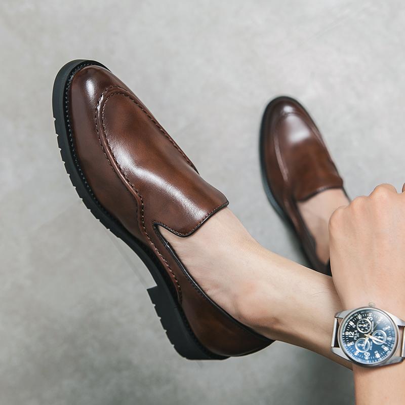 Новое поступление высококачественных мокасин с ремешком, стильные мужские туфли, повседневные кожаные лоферы, мужская обувь для джентльменов