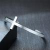 Vnox Стильный Браслет-Браслет с Крестом для Женщин Мужчин, Блестящий Браслет-Манжета из Нержавеющей Стали, Унисекс Религиозные Украшения