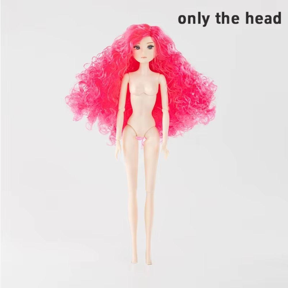 Joint Movable Supermodel Doll Body Curly Hair Doll Body Realistic Make-up Doll Head  Play House