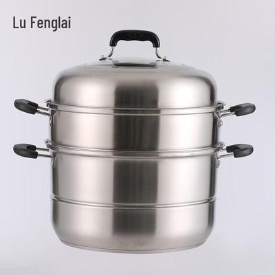 Трехъярусная пароварка Lu Feng Lai из нержавеющей стали 304