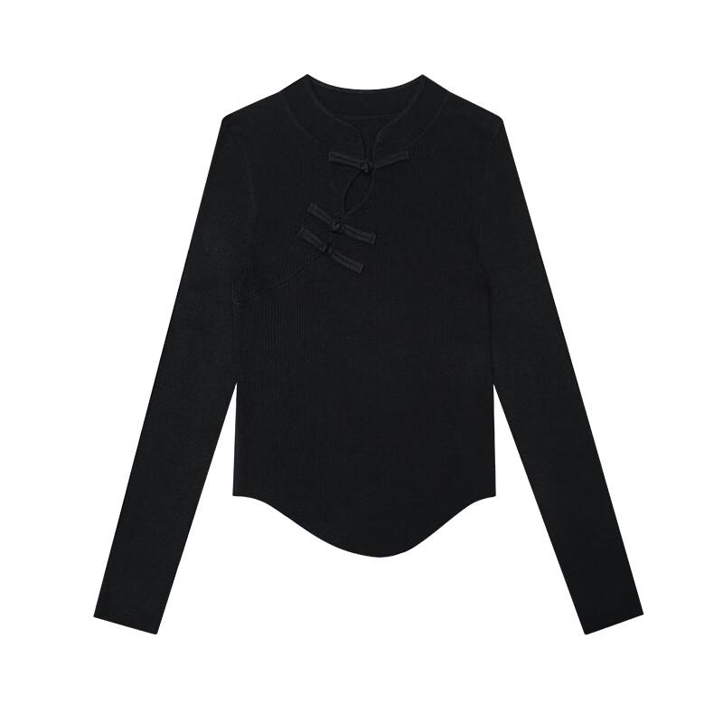 Heco Новый вязаный топ в китайском стиле 2025 года с дисковыми пуговицами