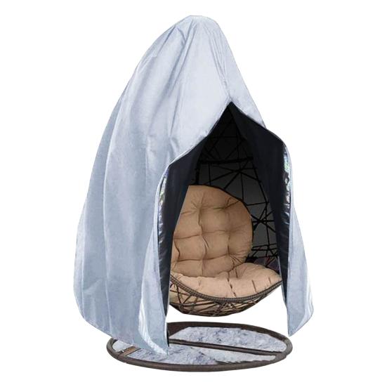 Чехол на кресло-яйцо для патио с застежкой-молнией, водонепроницаемый, устойчивый к УФ-излучению чехол на шнурке, устойчивый к атмосферным воздействиям, наружный плетеный чехол на кресло-качели в виде яйца