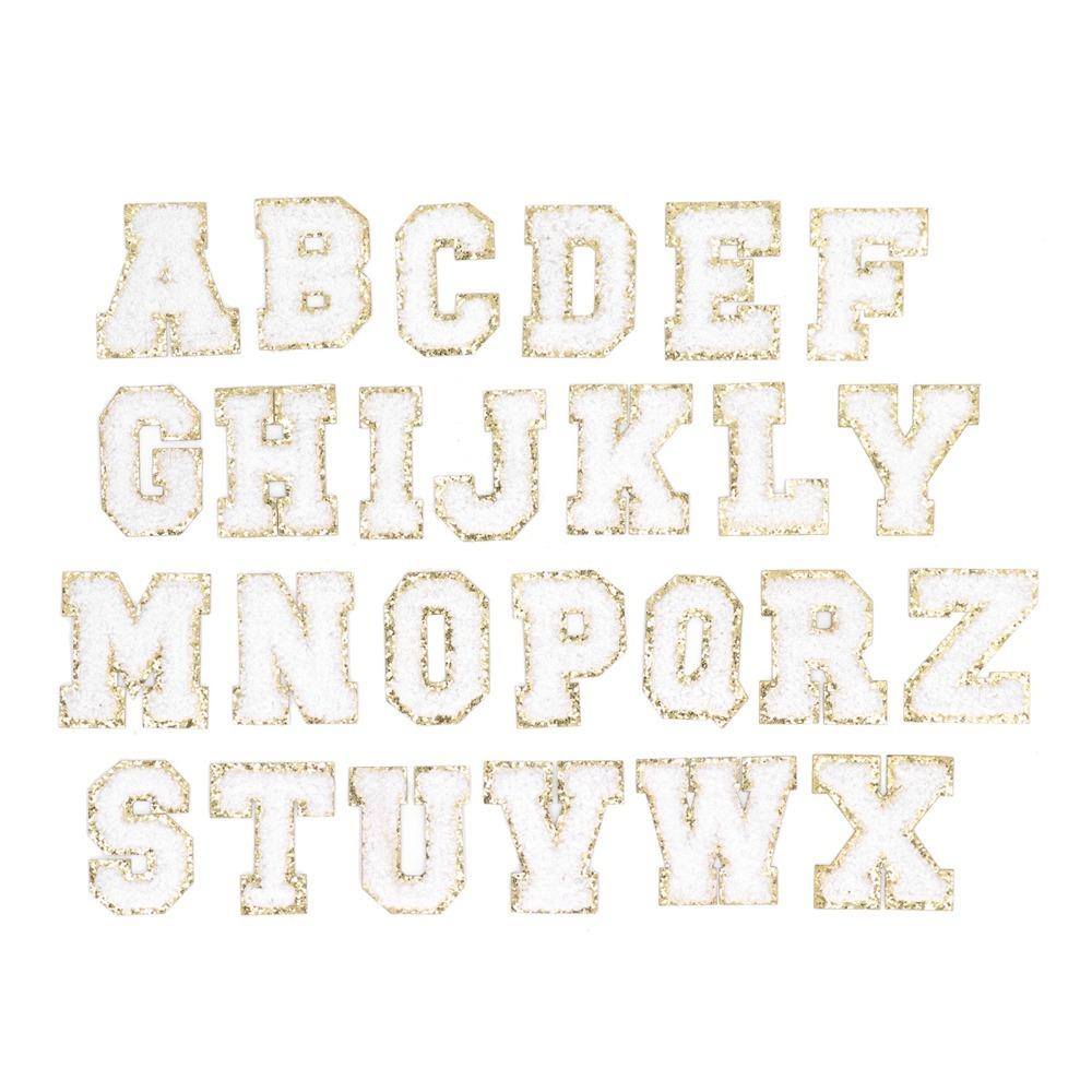 26pcs Iron On Embroidered Patches Embroidered Design Alphabet Patches  Bags Decoration