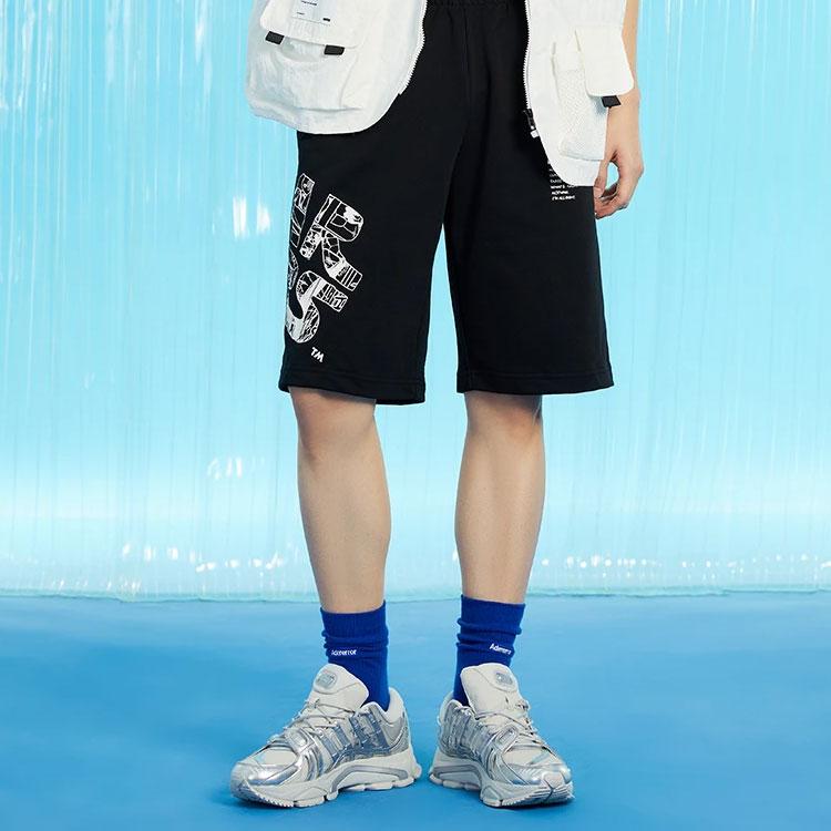 Li-Ning X Star Wars SS22 Co-Branded Solid Color Letter Elastic Belt Прямые повседневные шорты мужские плавки черные AKSS499-1