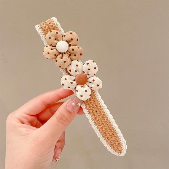 Повязка на голову для девочек с цветочным бантом, декор, безопасная лента-застежка, детская повязка для волос, головные уборы, аксессуары для волос, подарок на день рождения