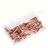 50 Sets Copper Rivets and Burrs Washers Leather Copper Rivet Fastener for Collars Leather DIY Craft Supplies