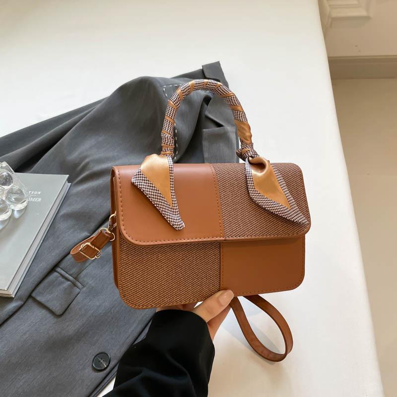 Нишевый дизайн, сумка-тоут с лоскутным шитьем, летняя новинка, сумка под мышку, модная универсальная сумка через плечо, сумка-мессенджер женская