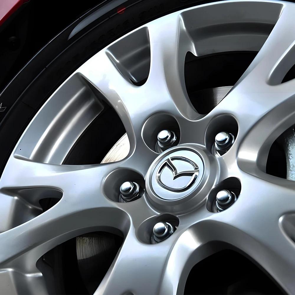 52/56/60mm Car Tire Center Hub Caps Emblem Covers for Mazda Atenza MX3 CX3 CX5 2 3 6 323 626 RX8 RX7 Protege Axela Speed