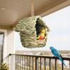 Подвесной скворечник ручной работы из натуральной травы, подвесная птичья хижина, домик, птичье укрытие для использования в помещении, на открытом воздухе, в саду, во внутреннем дворике, на дереве