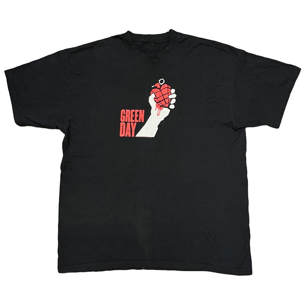 Vintage Green Day Shirt XL Black Tour Concert Punk Rock Band Tee Blink 182 Y2K
