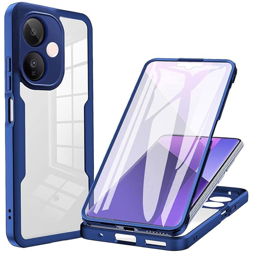 Чехол 360° для всего тела для Vivo V60 Lite V23 Y20 Y75 Y55 T1 Y76 Y21D Y31 X300 Pro Y04 Y29S Y19E Y05 Y11D Чехол Защитная пленка для экрана