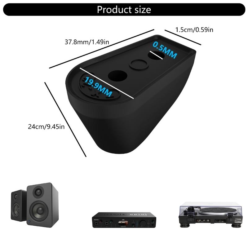 6pcs Premium Silicone AntiSlip Shock Absorbing Feet Pad For DJ Equipment Speaker Bases Turntable Vibration Dampening