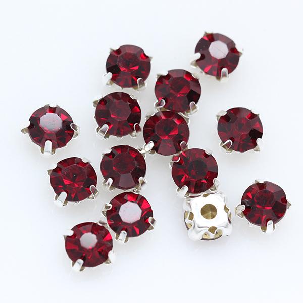 40 цветов 4 мм 100 шт./упак. стеклянные круглые пришивные стразы с серебряными когтями для украшений, свадебных платьев, одежды, поделок, отделки