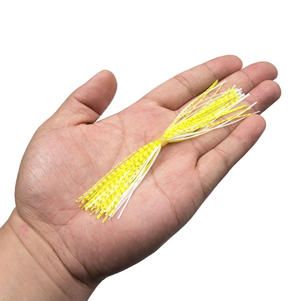 Artificial Spinner Sinking Soft Fishing Lures Beard Silicone Skirts Jig Bait Windless Rubber Squid