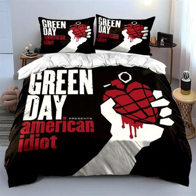 Green Day American Idiot Постельное белье Комплект пододеяльника Наволочки (1*Пододеяльник 2*Наволочки, без одеяла)