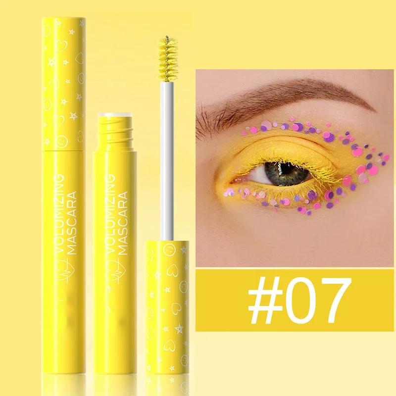8 цветов тушь для завивки ресниц сценический макияж водостойкая зеленая тушь крем синяя фиолетовая завивка удлинение быстросохнущая наращивание ресниц