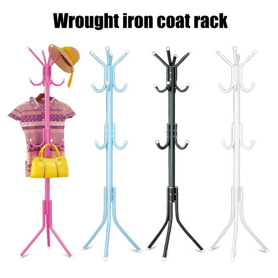 Вешалка для одежды с 12 крючками, отдельно стоящая вешалка для прихожей, спальни и офиса, металлическая вешалка для пальто, шляп и сумок