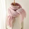 Thick Blanket Wrap with Long Fringe for Him Her Couple-style Scarves 2025 Women Luxury Winter Cashmere Scarves