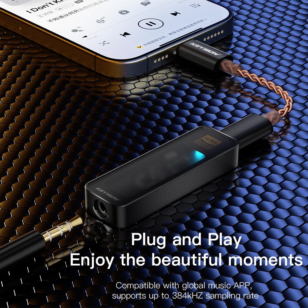 KEYSION CS43198 USB DAC аудио HiFi декодер 384 кГц DSD256 Type-C на 3,5 мм Adjust EQ HD усилитель для наушников для Android iOS Win10