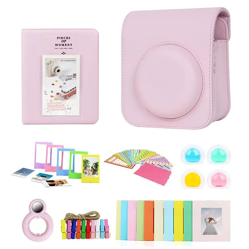 For Fujifilm Instax Mini 12 Instant Camera 7 In 1 Camera Part Set with Camera bag/Album Sticker/Photo Frame/Selfie Lens/Filter