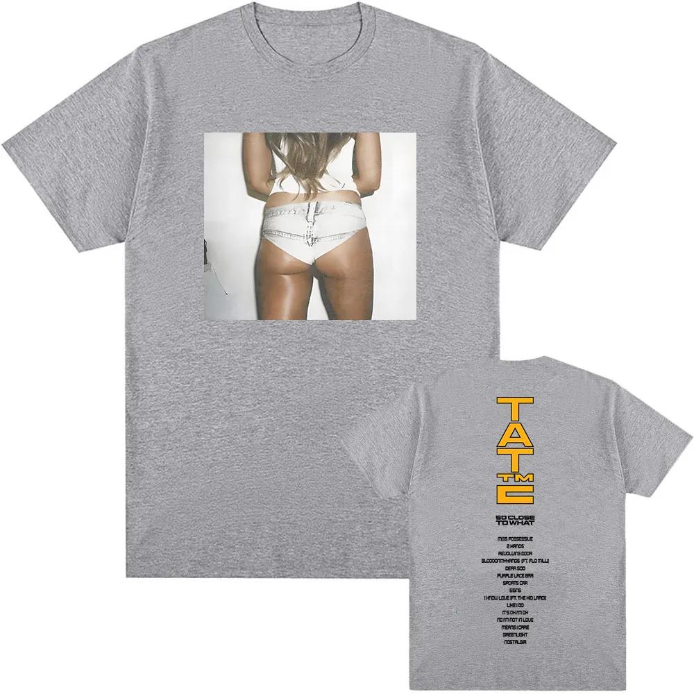 2025 Альбом Так Близко к Чему Принт Футболка Тейт Макрэй Певица Хлопковая футболка Мужская Женская Одежда Хип-хоп Летняя Футболка Уличная Одежда Топы