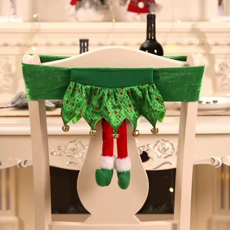 Christmas Chair Cover New Santa Claus Belt Chair Cover Christmas Elf Chair Cover Girl Skirt  Christmas Decoration