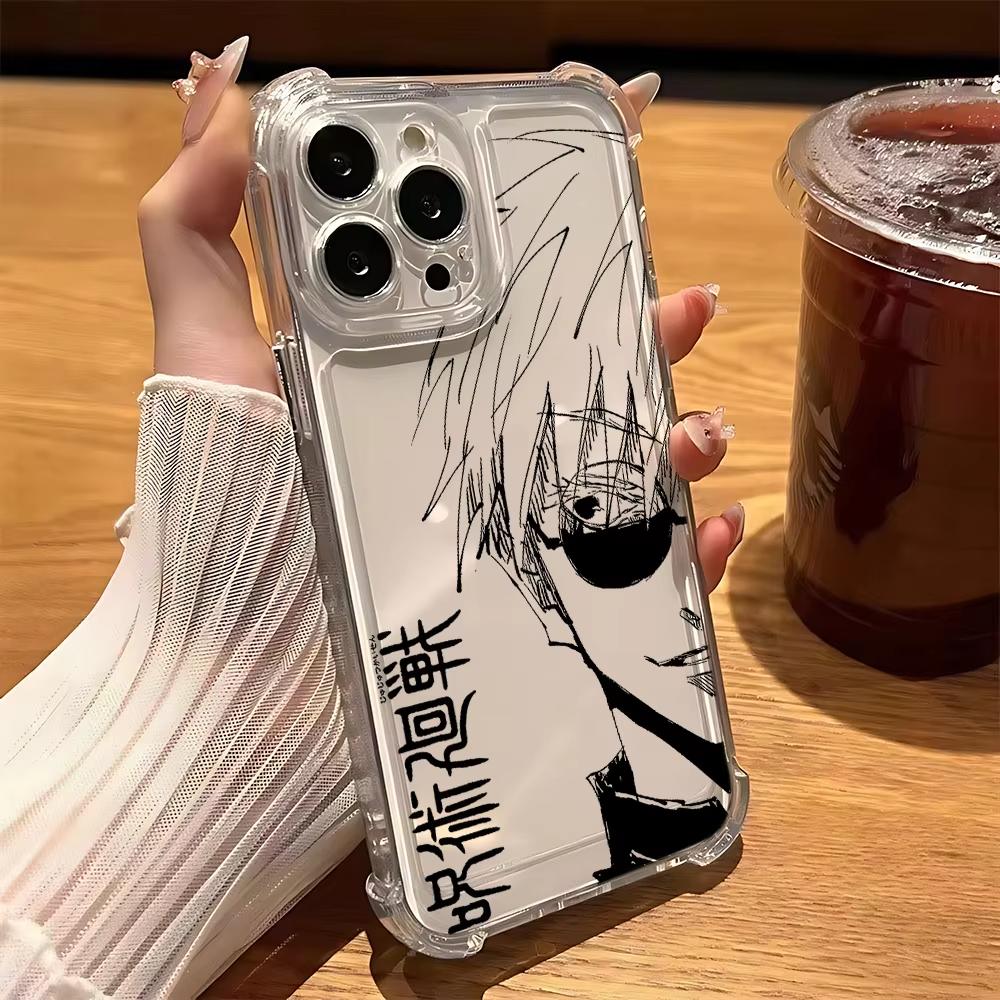 Чехол для телефона Jujutsu Kaisen Годжо для iPhone 17 Air 16 e 15 14 13 12 11 Pro Max Plus Mini SE 2020 2022 Ударопрочный чехол