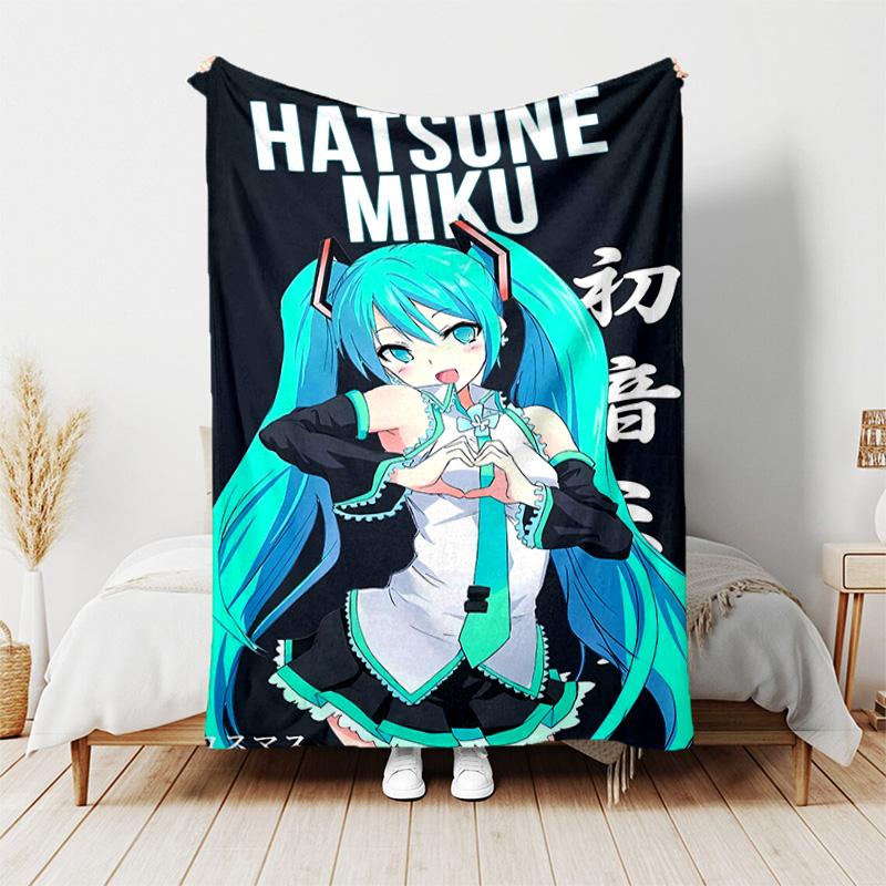 1pc Blanket - Hatsune Miku Print Design, Lightweight Blanket for Sofa, Bed- Soft &Warm, Gift for All Seasons