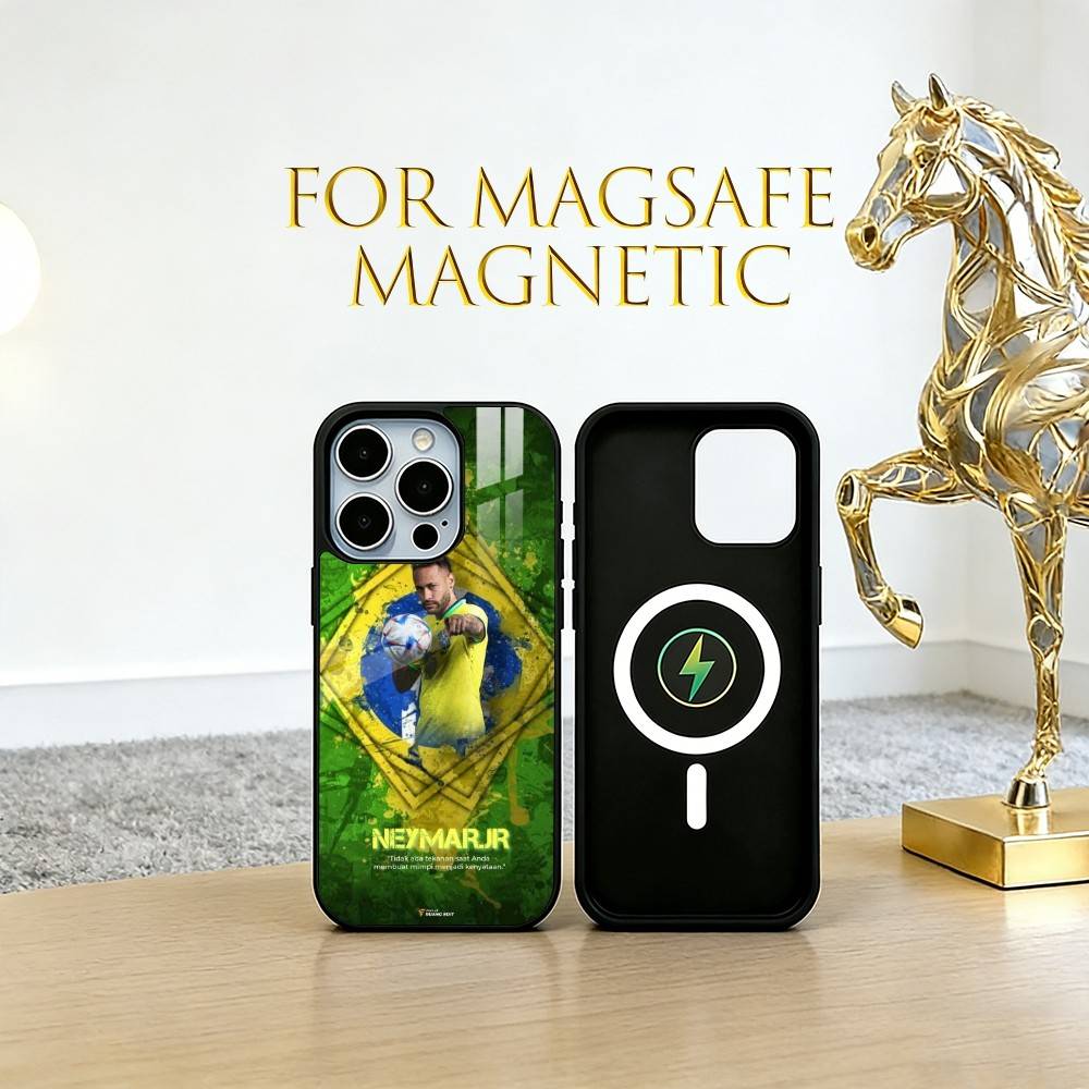 Чехол для телефона Neymar №10 Футбольная тематика Для iPhone17,16,15,14,13,12,11 Plus,Pro Магнитный с Magsafe Беспроводной зарядкой