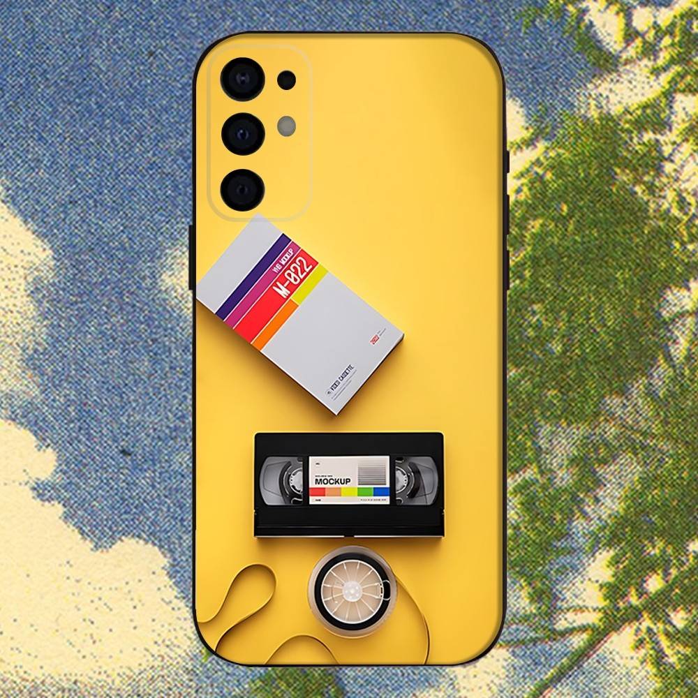 Ретро Видеокассета VHS Чехол для Телефона Для Samsung S25,S24,S21,S22,S23,S30,Ultra,S20,Plus,Fe,Lite,Note,10,9,5G Черный Чехол