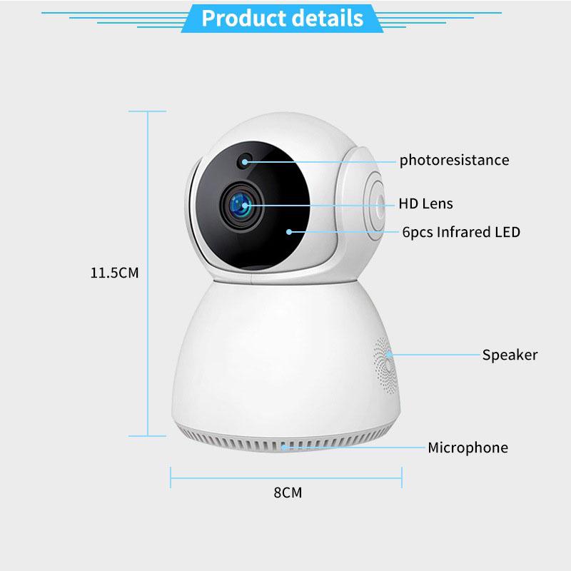 Умная камера 3MP Беспроводная камера видеонаблюдения IP WiFi Сетевая ИК-камера ночного видения Домашняя безопасность CCTV