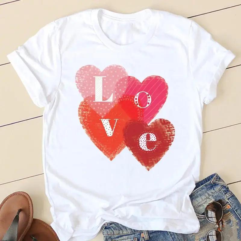 Women Avocado Love Sweet 90s Short Sleeve Graphic Tee T-shirts Female Ladies Fashion Casual Clothing Summer Tshirt Clothes Y2K