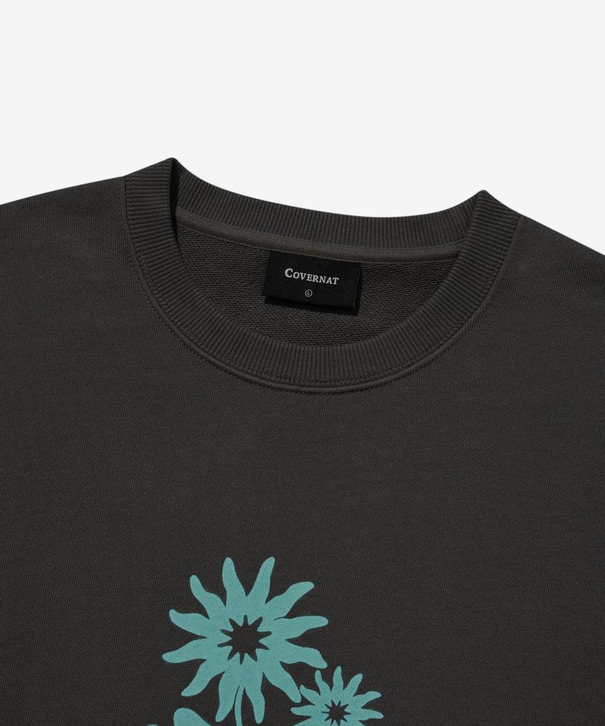COVERNAT Flower Graphic Sweatshirt Charcoal