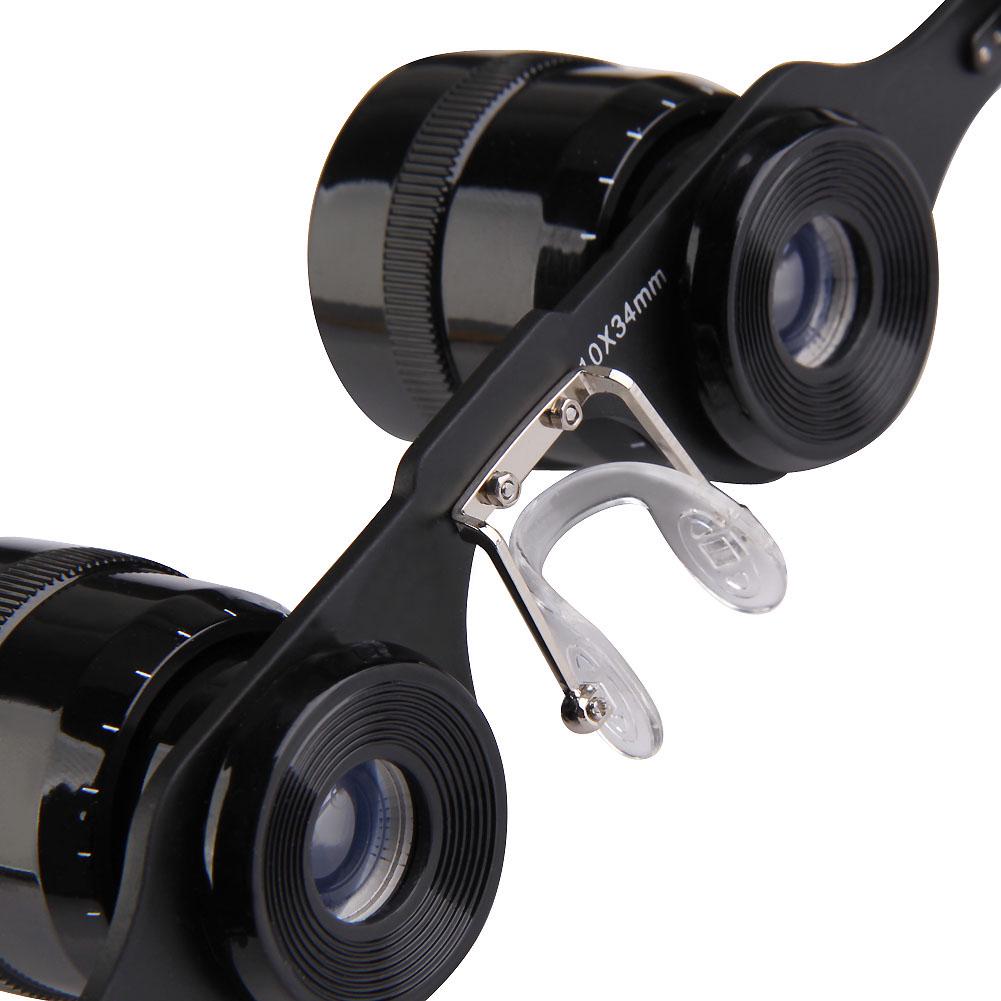 Fishing Telescope 10x34 Eye Glasses 66g Ultralight Hand Free Binoculars Watch Jeweler Repair Magnifier Fishing Accessories